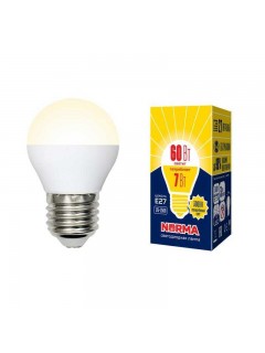 Лампа светодиодная LED-G45-7W/WW/E27/FR/NR Norma 7Вт матовая E27 (упак. картон) Volpe UL-00003823