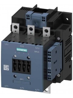 Контактор кат. 110-127В AC/DC 2НО+2НЗ 55кВт AC-3 400В типоразмер S6 шин. наконечники привод: обычн. пружин. зажимы (зажим для клетки) Siemens 3RT10542AF36
