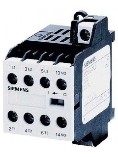 Контактор 4п (4НО) кат. 110В AC винтов. зажимы для защелк. на стандарт. монтажн. рейке Siemens 3TG10100AG2
