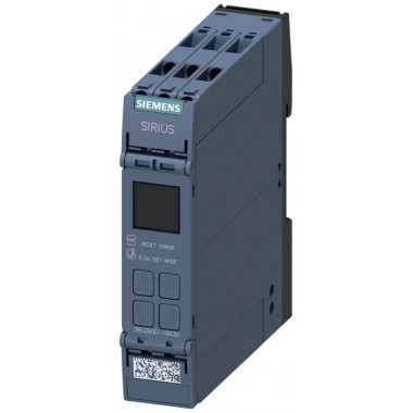 Реле контроля температуры с дисплеем для термочувствительных элементов резистора и термоэлементов 24В AC/DC ширина 225мм 2 перекл. контакта винтовой зажим Siemens 3RS26001BA30