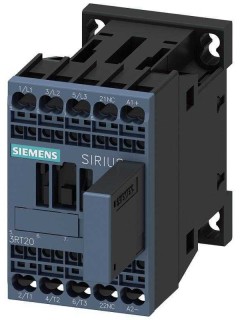 Контактор вспомогательный 3п кат. 24В DC х(0.85-1.85) 1НО 3кВт AC-3 400В типоразмер S00 с варистором пружин. зажимы Siemens 3RT20152WB42