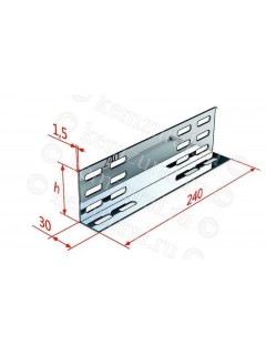 Соединитель лотковый СЛ240х110 цУТ1.5 (S=1.5мм) гор. цинк КЭМЗ 120 009905 29