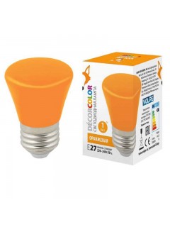 Лампа светодиодная LED-D45-1W/ORANGE/E27/FR/С BELL Колокольчик 1Вт матовая оранж. E27 декоративная (упак. картон) Volpe UL-00005642