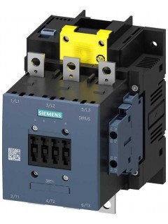 Контактор 3п 150А кат. 200-277В AC/DC х(0.8-1.1) 2НО+2НЗ 75кВт AC-3 400В типоразмер S6 вход F-ПЛК 24В DC главн. цепь - шина; цепь управления и вспомогат. цепь - винтов. зажим Siemens 3RT10556SP36