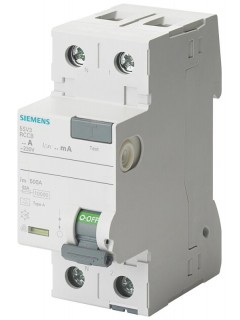 Устройство защитного отключения тип А 25/2 30мА 2мод. N слева Siemens 5SV33126KL