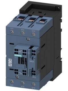 Контактор 3п кат. 208В AC 1НО+1НЗ 37кВт AC-3 400В типоразмер S3 главн. цепь - винтов. зажимы; вспомогат. цепь - пружин. зажимы Siemens 3RT20453AM20