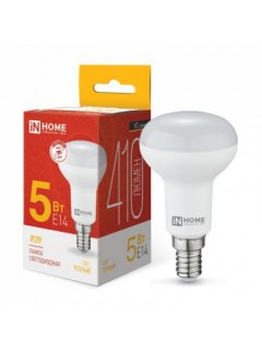 Лампа светодиодная LED-R39-VC 5Вт рефлектор 3000К тепл. бел. E14 410лм 230В IN HOME 4690612030838