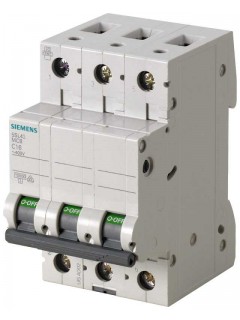 Выключатель автоматический модульный 3п 10кА C2 Siemens 5SL43027