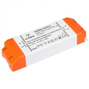 Блок питания ARV-SN12100-PFC-B 12В 8.3А 100Вт IP20 пластик 3 года Arlight 022993