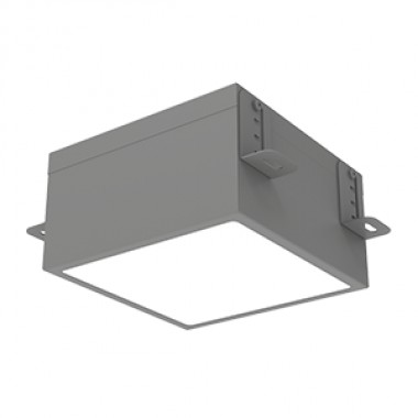 Светильник светодиодный DL-Grill для потолка Грильято 200х200 15Вт 3000К 186х186х80 IP54 встраив. RAL7045 сер. муар VARTON V1-R0-70810-10000-5401530