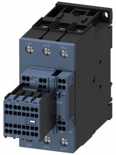Контактор 3п кат. 110В DC х(0.7-1.25) 2НО+2НЗ 37кВт AC-3 400В типоразмер S2 с варистором пружин. зажимы для применения на ж/д Siemens 3RT20383XF440LA2