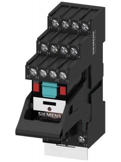 Реле втычное комплектное AC 230В 4п контакта светодиод красн. цоколь с логическим разделением винтовые клеммы 3.5мм закрепление Siemens LZS:PT5B5T30