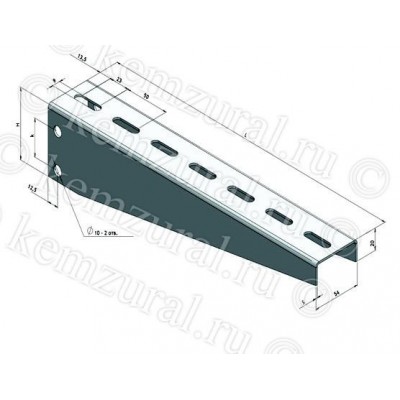 Консоль кабельная КС5-540-2.5 цУТ1.5 сталь гор. оцинк. КЭМЗ 472 545407 19