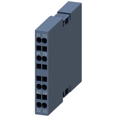 Модуль блок-контактов боковой 2НЗ для контакторов коммутации электродвигателей типоразмер s0 пружинные клеммы din en 50012 и din en 50005 Siemens 3RH29212DA02