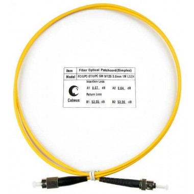 Шнур оптический FOP(s)-9-FC-ST-1m simplex FC-ST 9/125 sm 1м LSZH Cabeus 7504c