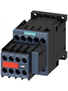 Контактор 3п кат. 110В AC 50Гц/120В AC 60Гц 2НО+2НЗ 5.5кВт AC-3 400В типоразмер S00 со встроен. варистором винтов. зажимы Siemens 3RT20171CK643MA0