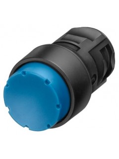 Переключатель диаметр 16мм с подсветкой кнопка с выступающей кнопкой голуб. Siemens 3SB20010LF01