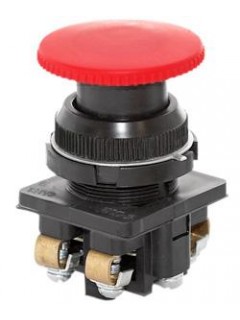Выключатель кнопочный КЕ-191 У2 исп.4 1з гриб без фиксации IP54 10А 660В красн. Электротехник ET529323
