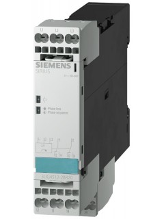 Реле контроля выпадения фазы ичередования фаз 3X 160 до 690В AC 50 до 60Гц 2 перекидных контакта пружинное присоединение Siemens 3UG45122BR20