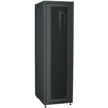 Шкаф сетевой LINEA E 42U 600х800мм двери 2шт перф. и метал. черн. ITK LE05-42U68-PM