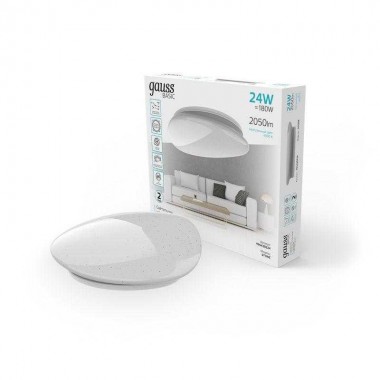 Светильник светодиодный Basic 24Вт 4000К IP20 d370х90мм НПС настенно-потолочный Space Stone GAUSS 995438224