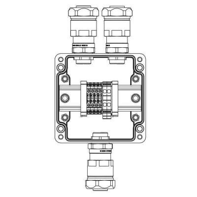 Корпус взрывозащищенный 120х120х90мм 1Ex e IIC T5 Gb IP66Ex tb IIIB T95град.С Db GRP DKC 1231.031.19.02Y
