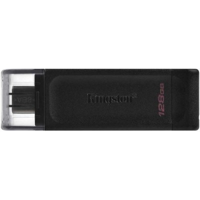 Флеш-диск 128Гбайт DataTraveler 70 Type-C DT70/128Гбайт USB3.2 черн. KINGSTON 1393774