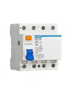 Выключатель дифференциального тока (УЗО) 3п+N 63А 30мА тип A 6кА NXL-63 (R) CHINT 280787