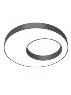 Светильник светодиодный Cosmo excentric 1200х115 110Вт 4000К подвесной с опаловым рассеив. RAL9005 черн. муар диммер DALI VARTON V1-R0-9X504-30D01-2011040