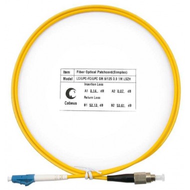 Шнур оптический FOP(s)-9-LC-FC-1m simplex LC-FC 9/125 sm 1м LSZH Cabeus 7373c
