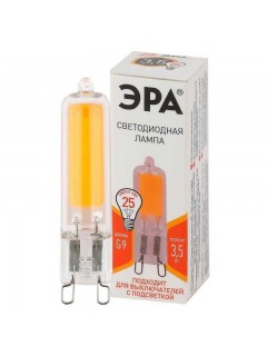 Лампа светодиодная STD LED JCD-3.5W-GL-827-G9 JCD 3.5Вт капсула G9 тепл. бел. ЭРА Б0049083