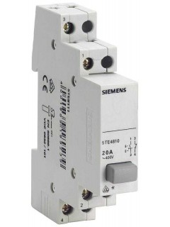 Выключатель кнопочный 20А 3NС+N d=70мм 1 кнопка сер. Siemens 5TE4812