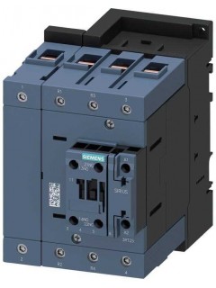 Контактор 4п (2НО+2НЗ) 65А кат. 24В AC встроен. 1НО+1НЗ 30кВт AC-3 400В типоразмер S3 винтов. зажим Siemens 3RT25441AB00