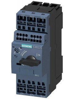 Выключатель автоматический для защиты электродвигателя типоразмер S0 класс расцепления 10 рег. расцепитель перегрузки 0.55...0.8А уставка расцепителя макс. тока 10А пруж. клеммы фронт. блок-контакт 1NO+1NС Siemens 3RV20210HA25