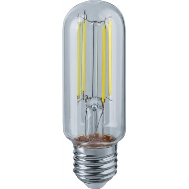 Лампа светодиодная филаментная 14 442 NLL-F-T39-7-230-4K-E27-CL FILAMENT прозрачная E27 176-264В 110мм NAVIGATOR 14442