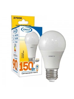 Лампа светодиодная A60 18Вт E27 2700К тепл. бел. IONICH 1806