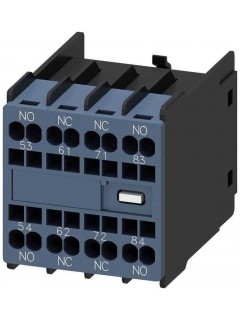Модуль блок-контактов 2НО+2НЗ: 1НО 1НЗ 1НЗ 1НО для вспомогательного контактора типоразмер S00 пружинные клеммы din en 50011 Siemens 3RH29112GA22