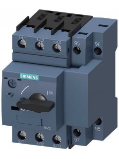 Выключатель автоматический для защиты электродвигателя типоразмер S00 класс 10 с функцией реле перегрузки рег. расцепитель перегрузки 0.9...1.25А уставка расцепителя максимального тока 16А винт. клеммы стандартн. Siemens 3RV21110KA10