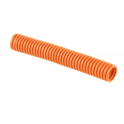 Труба гофрированная ПП тяжелая d32мм с протяжкой оранж. (уп.25м) Ruvinil 43211