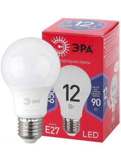 Лампа светодиодная RED LINE LED A60-12W-865-E27 R 12Вт A60 груша 6500К холод. бел E27 Эра Б0045325