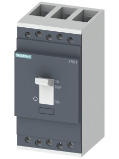 Выключатель автоматический 3rv1 в литом корпусе для защиты пусковых сборок от токов кз без расцепителя перегрузки ном. раб. ток IN=250А электронн. расцепитель рег. 1-10xln icu =120кА при 400В AC 3-пол. винт. клеммы Siemens 3RV13637EN10
