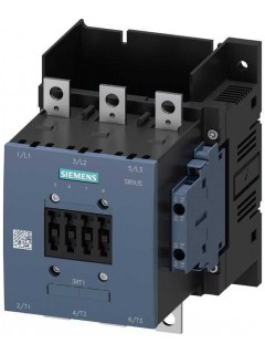 Контактор 2НО+2НЗ 55кВт AC-3 400В типоразмер S6 без катушки шин. присоед. Siemens 3RT10546LA06