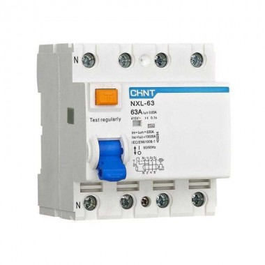 Выключатель дифференциального тока (УЗО) 3п+N 40А 300мА тип A 10кА NXL-63 (R) CHINT 280928