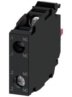 Модуль контактный с 2 контакт. элемент. 2 NC винт. клемма для монтажа на передней панели; позолоч. контакты Siemens 3SU14001AA101PA0