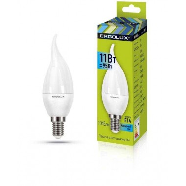Лампа светодиодная LED-CA35-11W-E14-6K 