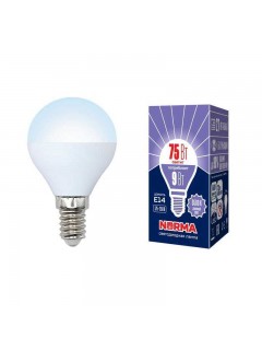 Лампа светодиодная LED-G45-9W/DW/E14/FR/NR Norma 9Вт матовая E14 (упак. картон) Volpe UL-00003824
