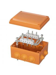 Коробка пластиковая FS с кабельными вводами и клеммниками IP55 240х190х90мм 8р 450V 20А 10кв.мм нерж. контакт DKC FSK41810