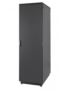 Шкаф Racknet S3000 42U 600х1000 передняя дверь метал. 1-ств. задняя дверь метал. 1-ств. черн. Eurolan 60F-42-6A-30BL