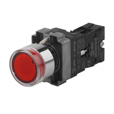Кнопка управления LAY5-BW3461 с подсветкой красн. 1з BBT50-BW-K04E ЭРА Б0045661