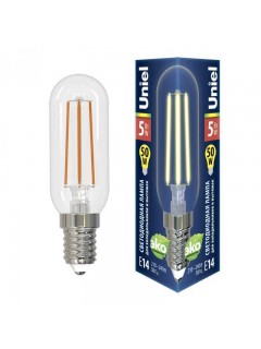 Лампа светодиодная LED-Y25-5W/3000K/E14/CL GLZ04TR для холодильников и вытяжки прозрачная колба. картон Uniel UL-00007129